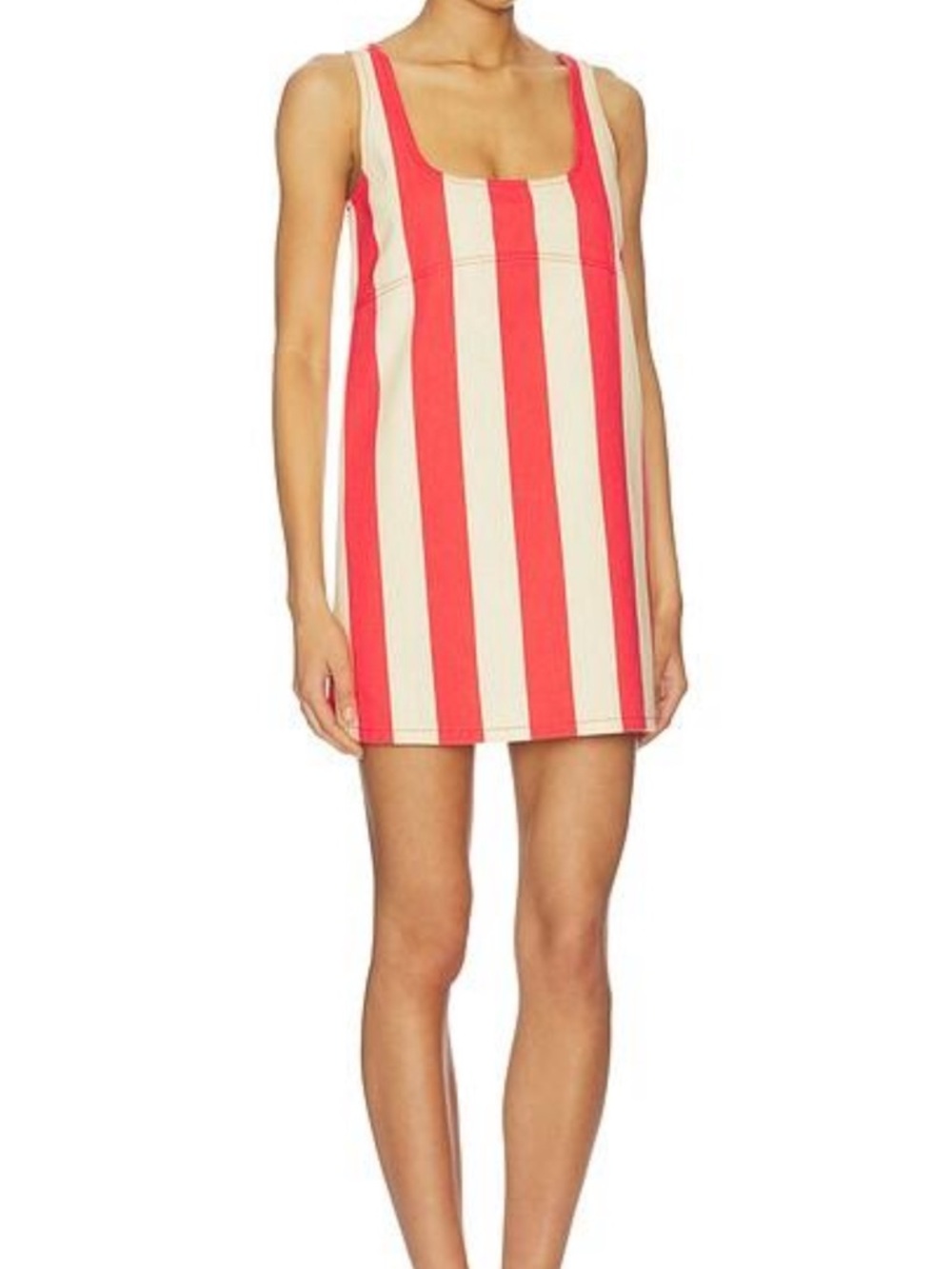 Simon Miller Red and Cream Vertical Stripe Tank - Picture 8 of 10
